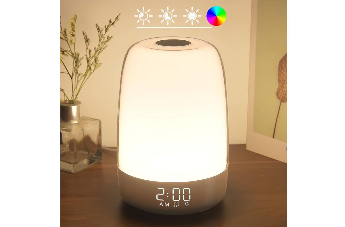 Touch Wake Up Night Light with Sunrise Simulation Alarm Clock